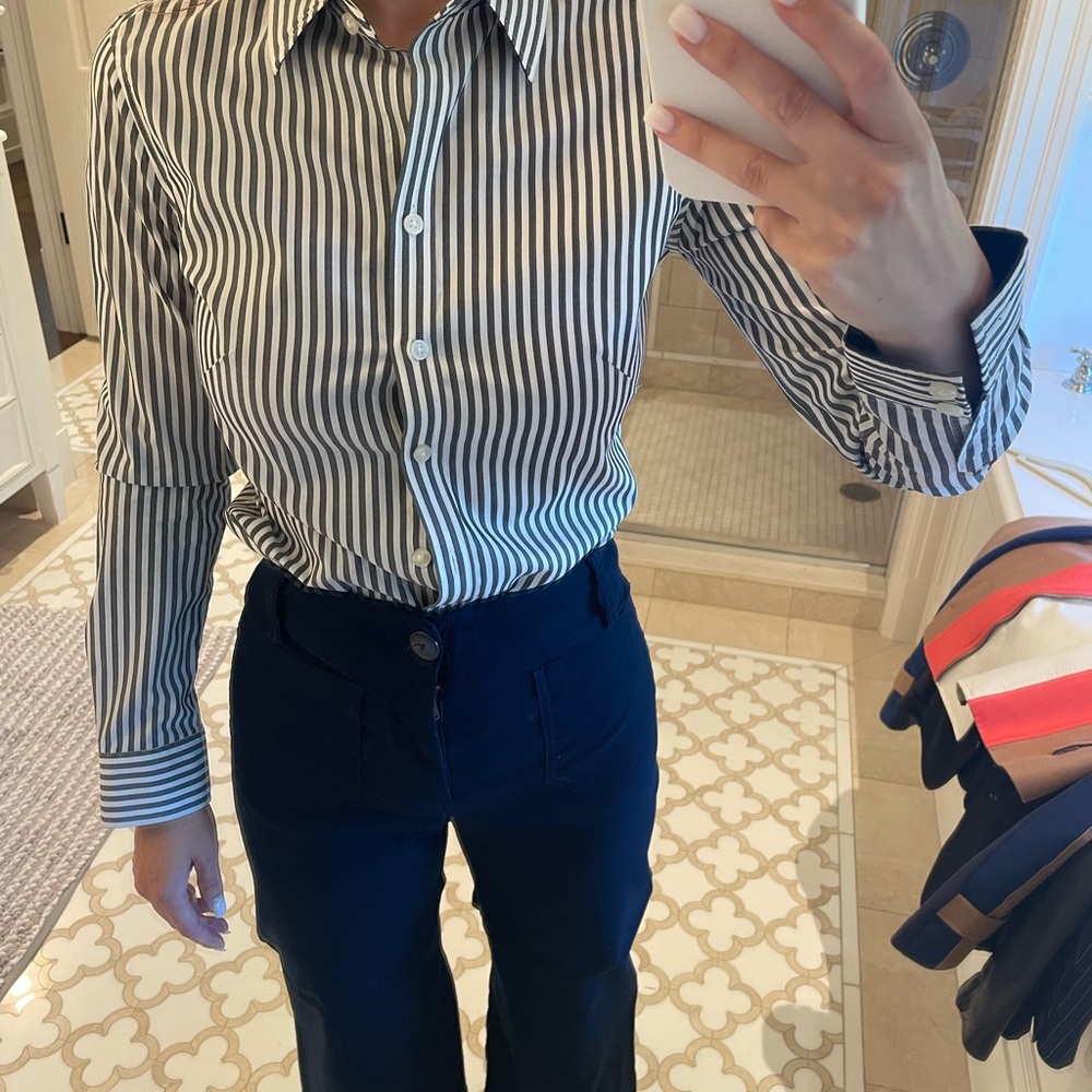 Banana Republic Monochrome Striped Shirt